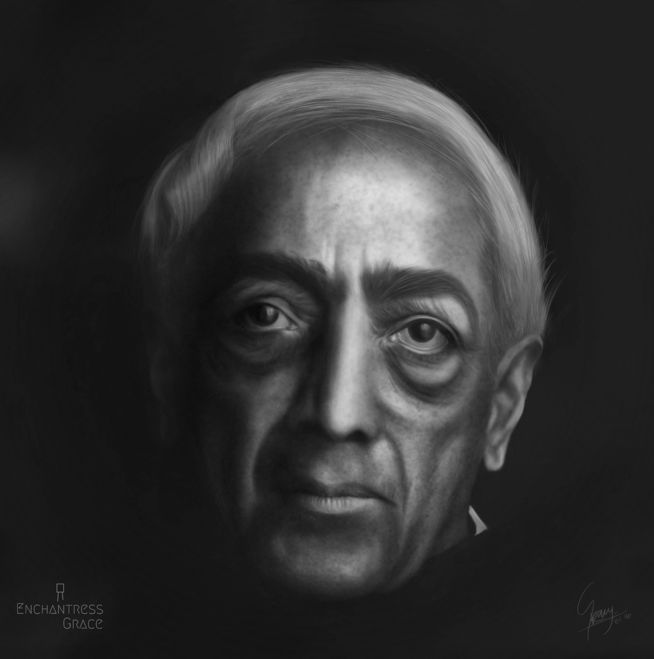 J krishnamurti – Digital Portrait