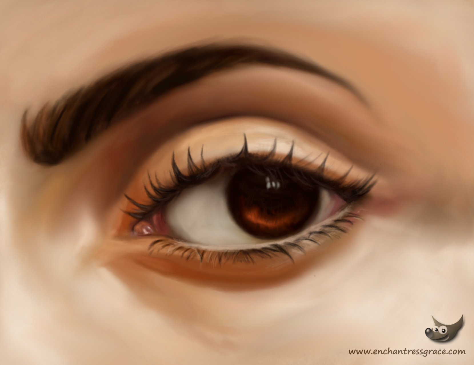 Realistic Eye – Digital Painting in Gimp
