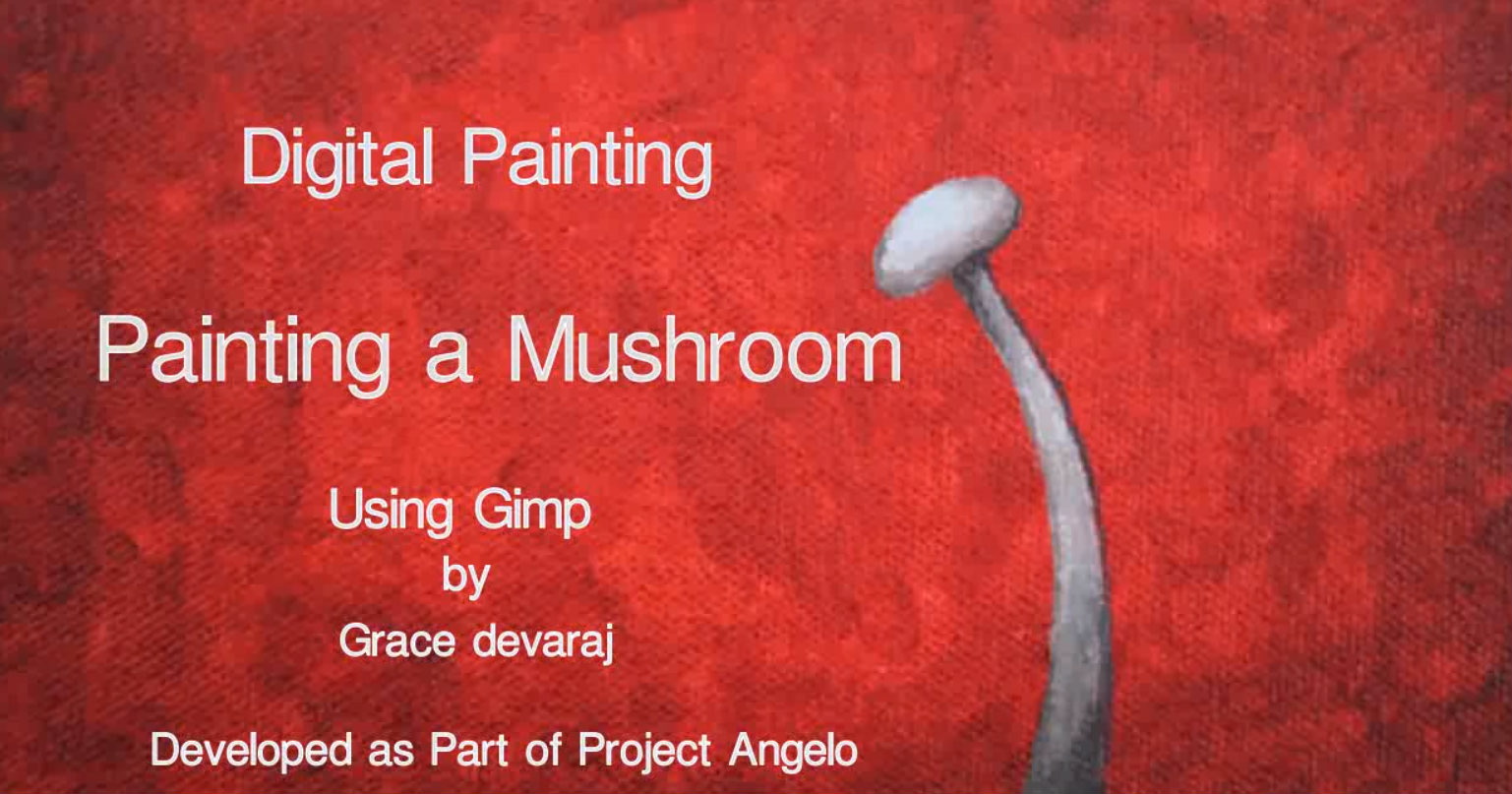 Digital Painting a Mushroom in GIMP Paint Studio