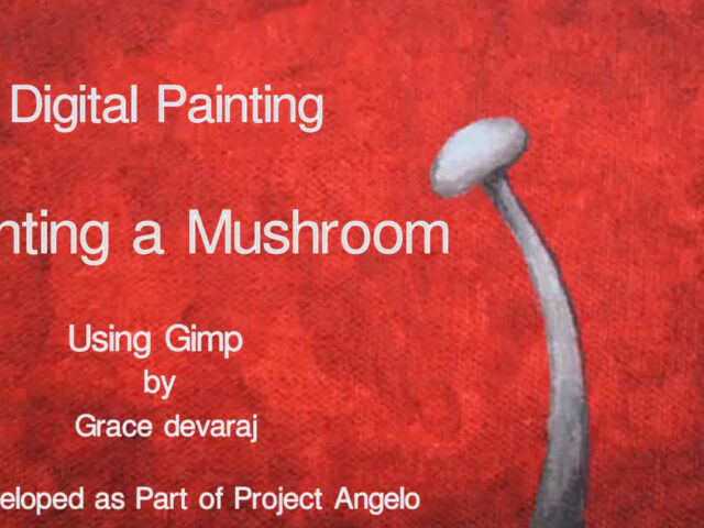 Digital Painting a Mushroom in GIMP Paint Studio