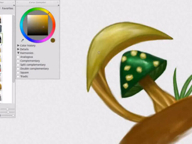 Digital Painting a Mushroom in Mypaint